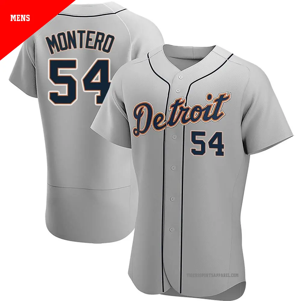 Men s 54 Keider Montero Detroit Tigers Gray Authentic Road Jersey