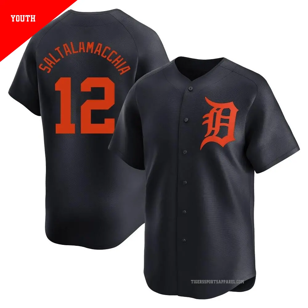 Youth 12 Jarrod Saltalamacchia Detroit Tigers Gray Limited Road Jersey